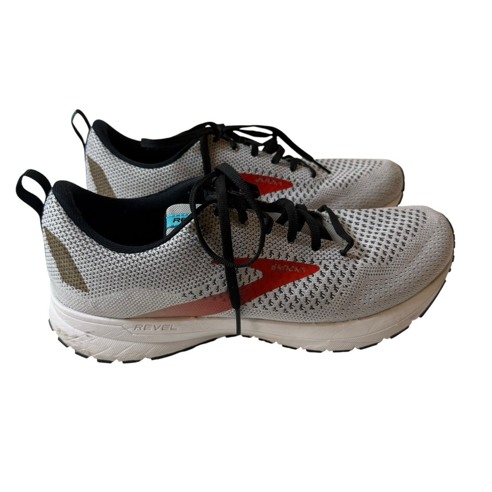 Brooks Revel 4 Men's Size 10 D Gray Running Shoes Lace Up Low Top 1103471D029